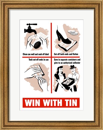 Framed Win With Tin Print
