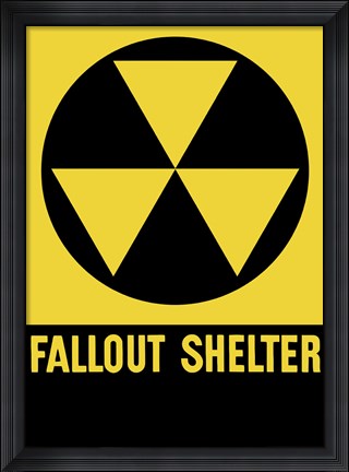 Framed Fallout Shelter Sign Print