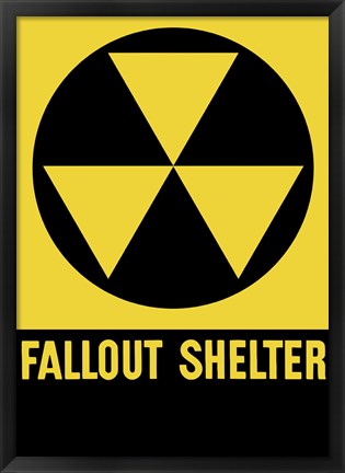 Framed Fallout Shelter Sign Print