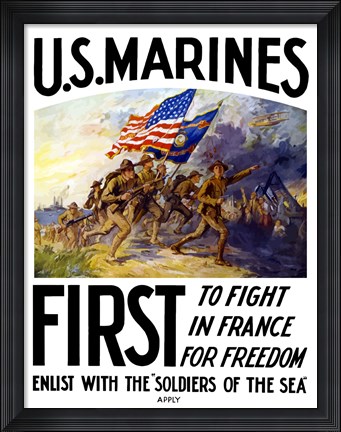 Framed US Marines First Print