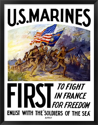 Framed US Marines First Print