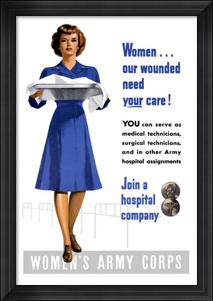Framed Women&#39;s Army Corps Print