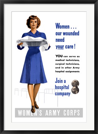 Framed Women&#39;s Army Corps Print