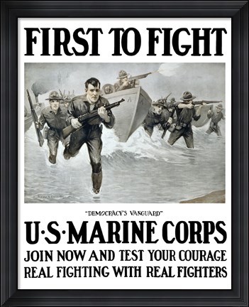 Framed First to Fight Print
