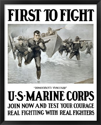 Framed First to Fight Print