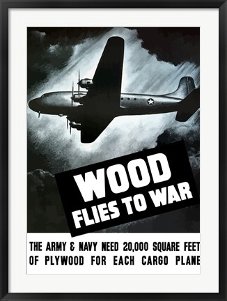 Framed Wood Flies to War Print