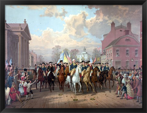 Framed George Washington and His Men Print