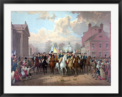 Framed George Washington and His Men Print