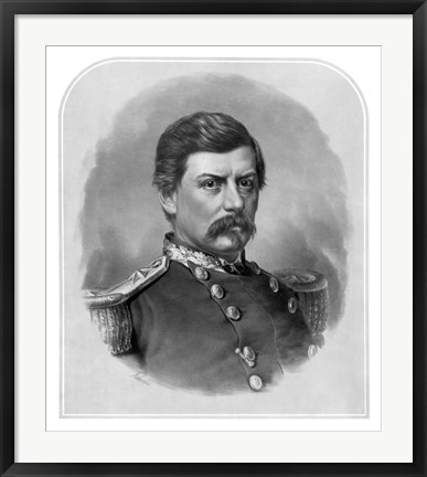 Framed Union General George McClellan Print
