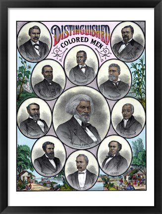 Framed Most Celebrated African American Leaders Print