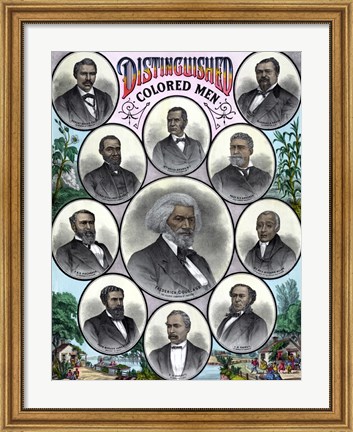 Framed Most Celebrated African American Leaders Print