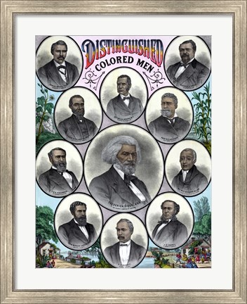 Framed Most Celebrated African American Leaders Print