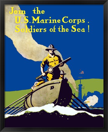 Framed Join the U.S. Marines - Soldiers of the Sea Print