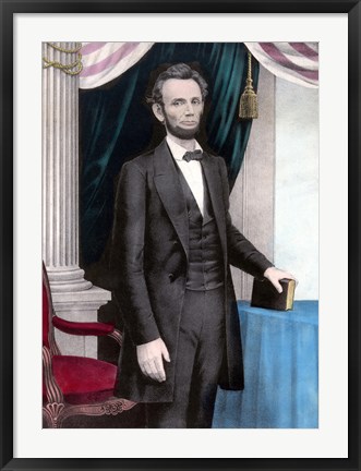 Framed President Abraham Lincoln -Civil War Era (color) Print