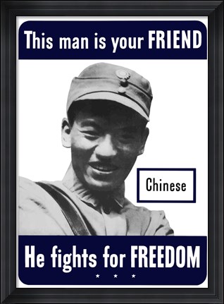Framed This Man is Your Friend - Chinese Print