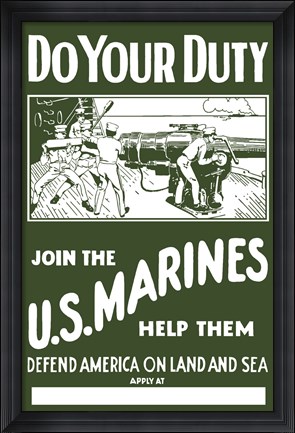 Framed U.S. Marines - Do Your Duty! Print