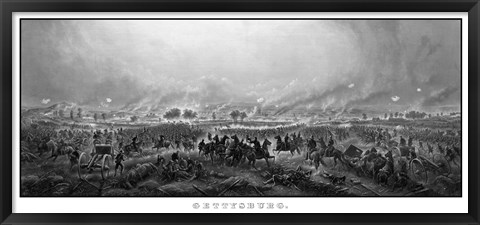 Framed Battle of Gettysburg (digitally restored) Print