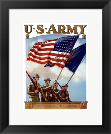 Framed U.S. Army - Guardian of the Colors Print
