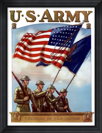 Framed U.S. Army - Guardian of the Colors Print