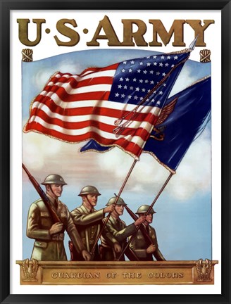 Framed U.S. Army - Guardian of the Colors Print