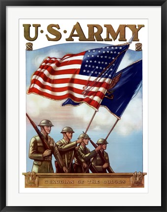 Framed U.S. Army - Guardian of the Colors Print