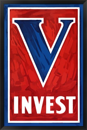 Framed V Invest Print