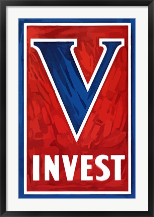 Framed V Invest Print