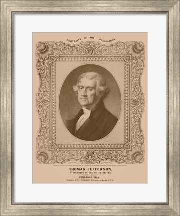 Framed Thomas Jefferson (decorative print) Print