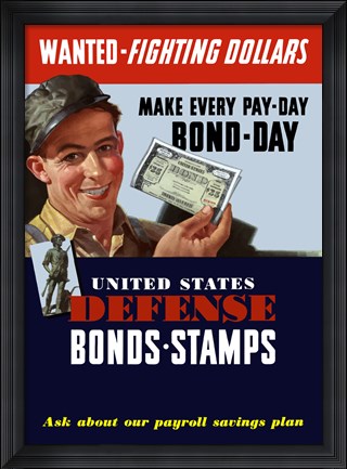 Framed Wanted - Fighting Dollars Print