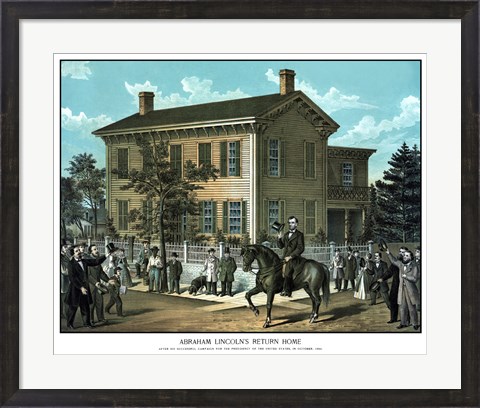 Framed Abraham Linclon&#39;s Return Home Print