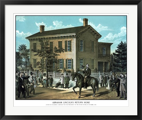 Framed Abraham Linclon&#39;s Return Home Print