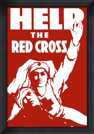 Framed Help the Red Cross Print