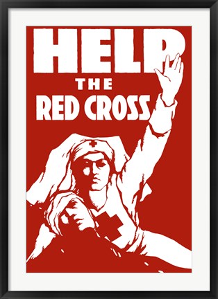 Framed Help the Red Cross Print