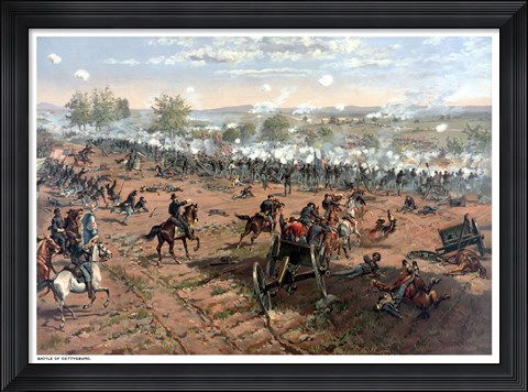 Framed Battle of Gettysburg Print