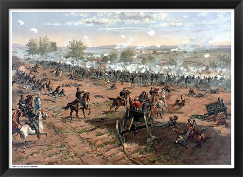 Framed Battle of Gettysburg Print