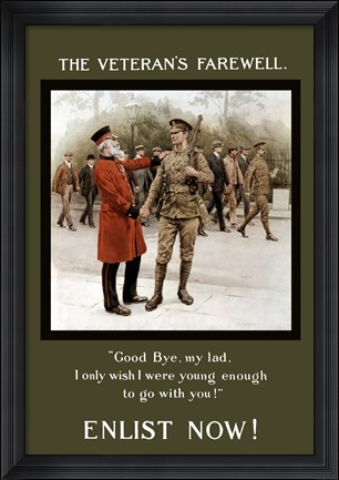 Framed Veteran&#39;s Farewell Print