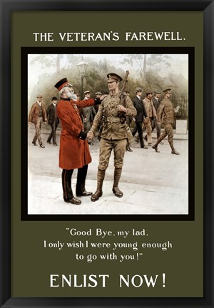 Framed Veteran&#39;s Farewell Print