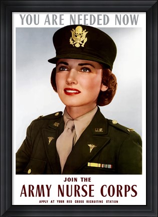 Framed Female Officer of the US Army Medical Corps Print