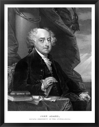 Framed John Adams (digitally restored) Print