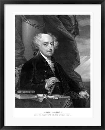 Framed John Adams (digitally restored) Print