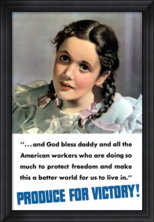 Framed Produce for Victory - God Bless Daddy Print