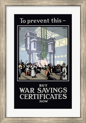 Framed Buy War Savings Certificates Print