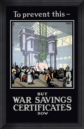 Framed Buy War Savings Certificates Print