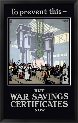 Framed Buy War Savings Certificates Print