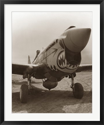 Framed Vintage World War Two P-40 Warhawk Print