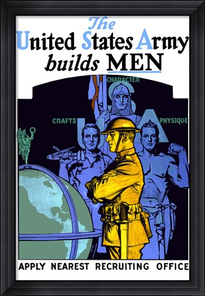 Framed United States Army Builds Men Print