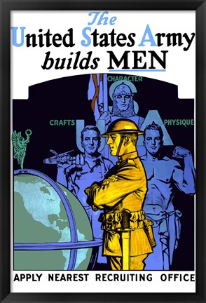 Framed United States Army Builds Men Print