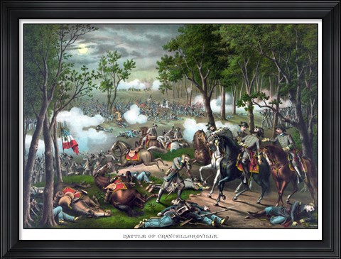 Framed Battle of Chancellorsville Print
