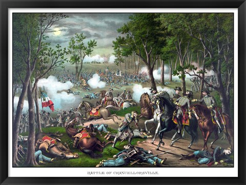 Framed Battle of Chancellorsville Print