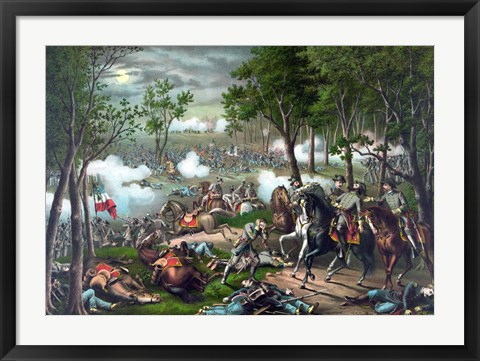 Framed Battle of Chancellorsville Print